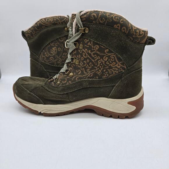 Kodiak Suede Leather Snow Boots Thinsulate Waterproof Winter Olive Green SZ 10 - Picture 6 of 10